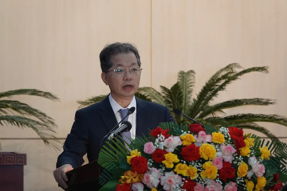 Ông Nguyễn Văn Quảng, Bí thư Thành ủy Đà Nẵng phát biểu. Ảnh: XUÂN QUỲNH