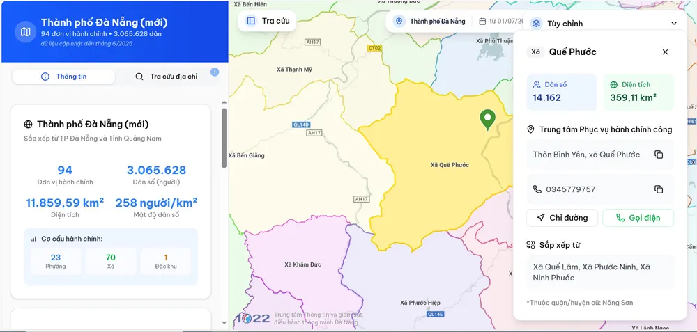 Đà Nẵng ra mắt bản đồ số hành chính phường, xã, đặc khu 
