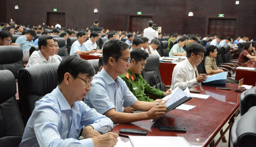 Hội nghị có sự tham dự của đại diện công an, sở, ngành, và các xã phường trên địa bàn TP Đà Nẵng