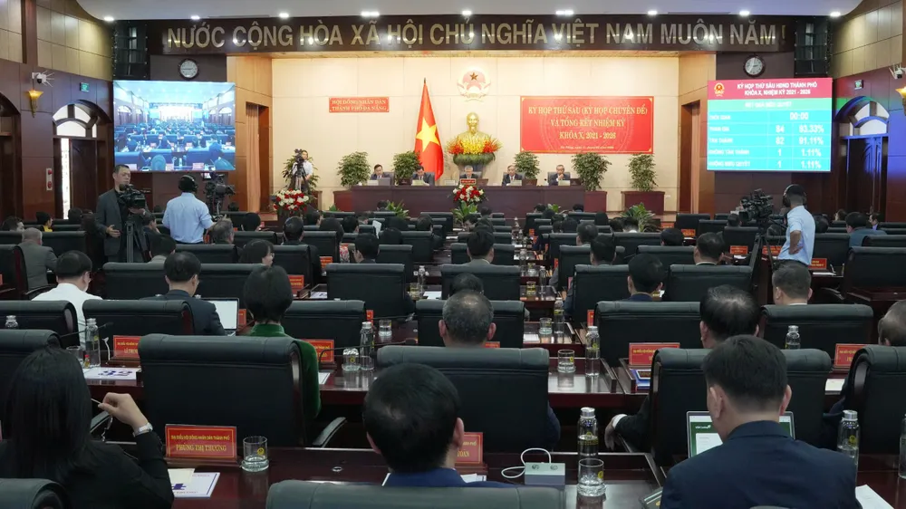 Kỳ họp thứ 6 và tổng kết nhiệm kỳ Khóa X nhiệm kỳ 2021-2026 của HĐND TP Đà Nẵng. Ảnh: XUÂN QUỲNH
