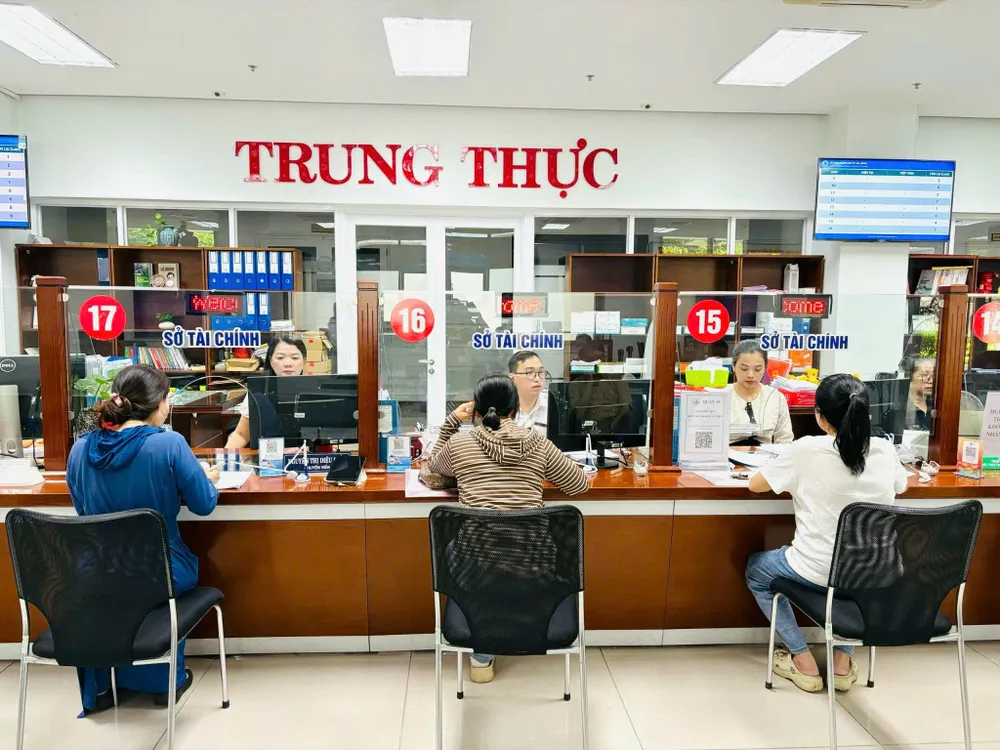 Bộ phận tiếp nhận và trả kết quả của Sở Tài chính tại Trung tâm Hành chính TP Đà Nẵng