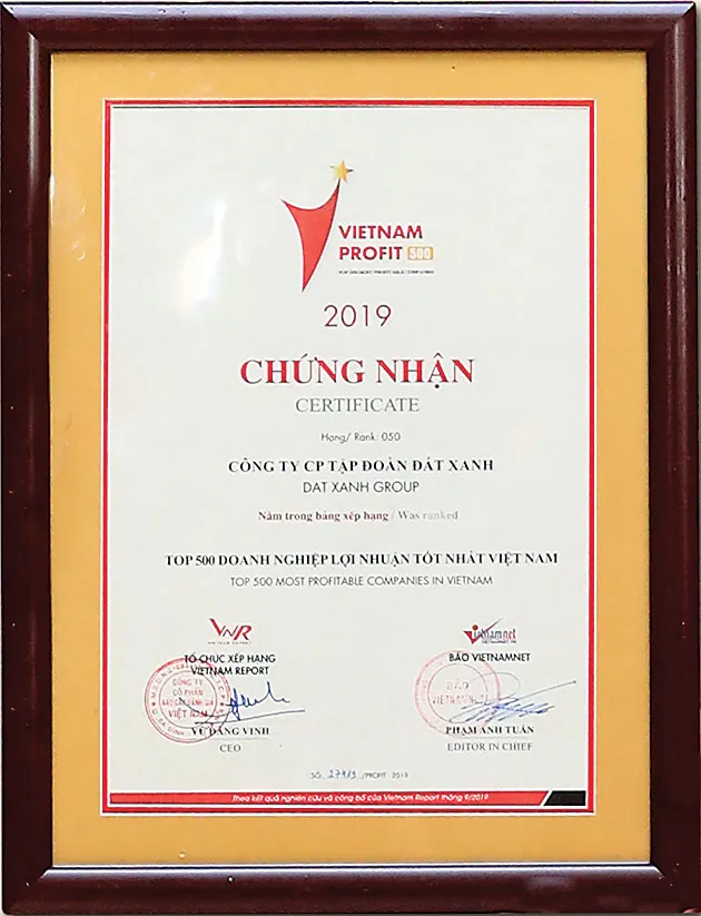 Đất Xanh xuất sắc vào tốp đầu doanh nghiệp bất động sản có lợi nhuận tốt nhất năm 2019 ảnh 2
