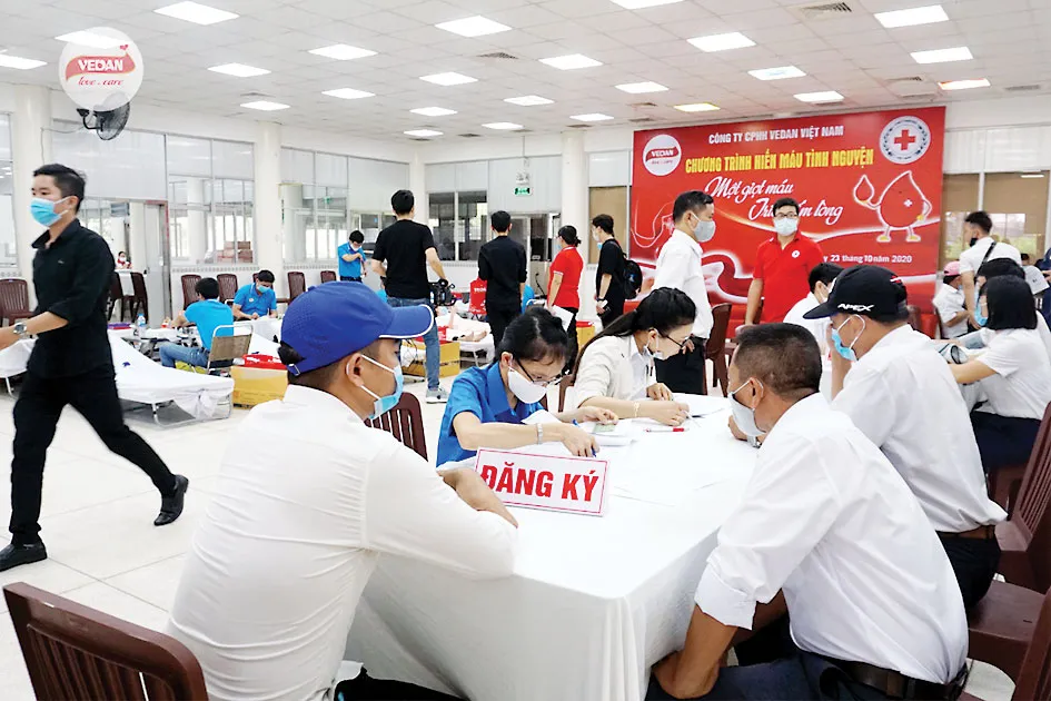 Vedan Việt Nam tổ chức chương trình hiến máu tình nguyện “Một giọt máu - triệu tấm lòng” ảnh 2