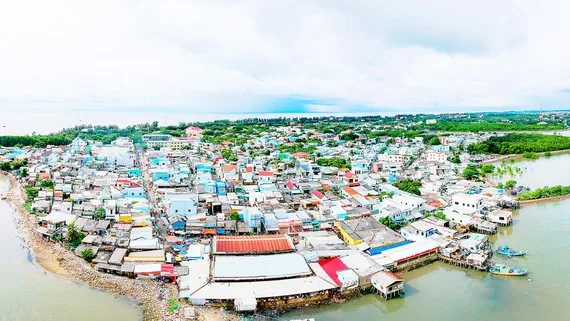 Thị trấn Cần Thạnh, huyện Cần Giờ. Ảnh: HOÀNG HÙNG