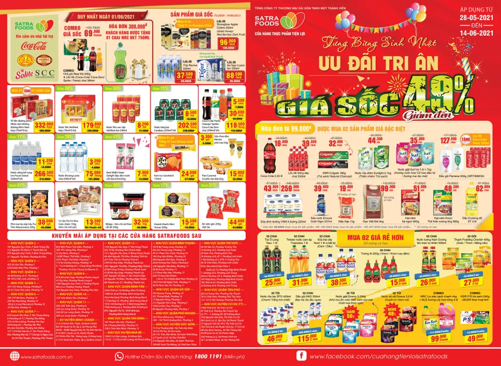 Hệ thống bán lẻ Satra triển khai chương trình khuyến mại “Sinh nhật Satrafoods – Mùa hè vẫy gọi” ảnh 1