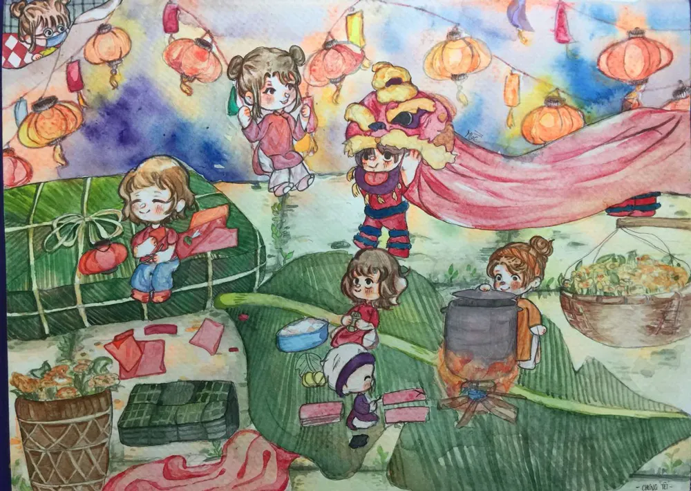 Tranh: ĐỖ LÊ ANH THƯ