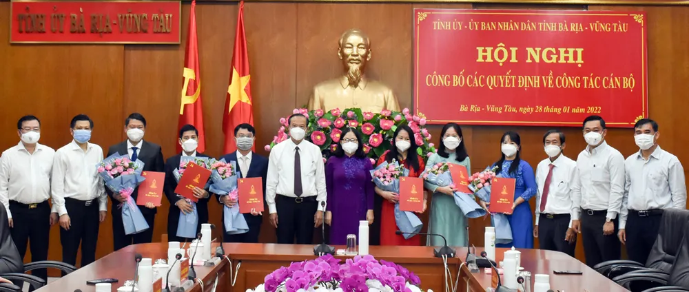 Lễ bổ nhiệm các cán bộ lãnh đạo ban và sở ngành tỉnh Bà Rịa - Vũng Tàu