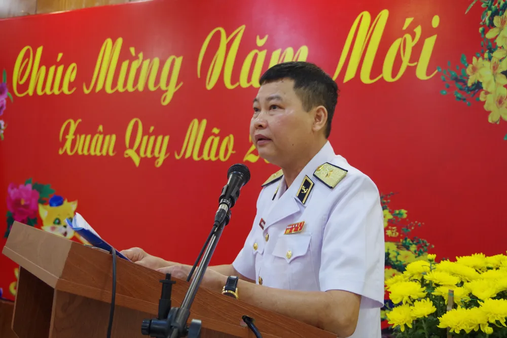 Chuẩn Đô đốc Nguyễn Anh Tuấn, Tư lệnh Vùng phát biểu chúc tết