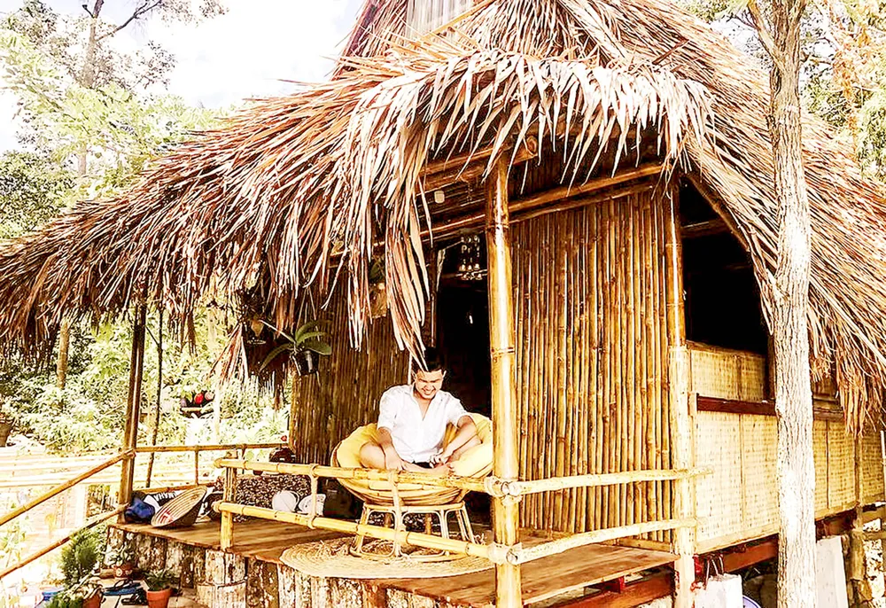 Phòng lưu trú của một homestay trên Núi Cấm, tỉnh An Giang Phòng lưu trú của một homestay trên Núi Cấm, tỉnh An Giang