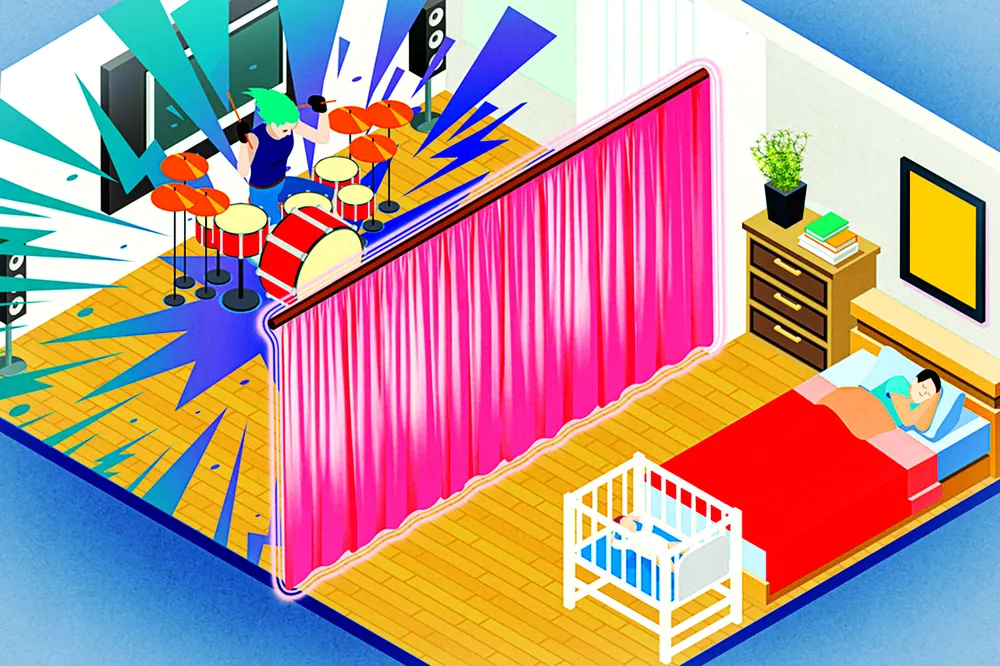 Ảnh minh họa loại vải mới ngăn tiếng ồn. Ảnh: MIT News