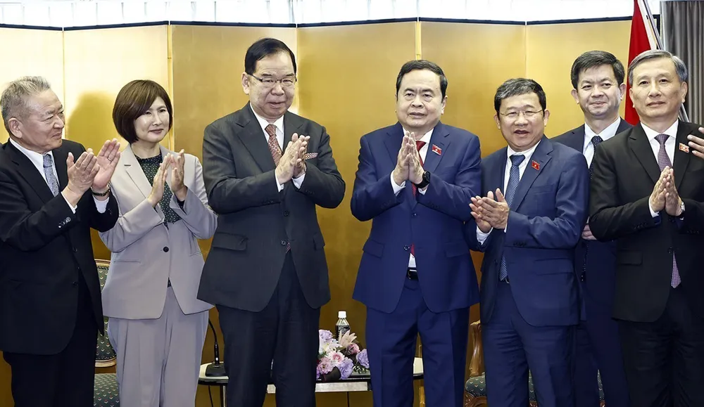 Chủ tịch Quốc hội Trần Thanh Mẫn tiếp Chủ tịch Đảng Cộng sản Nhật Bản Shii Kazuo