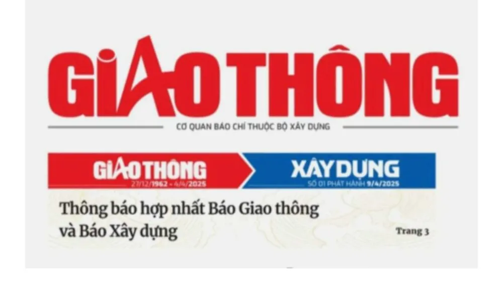 Báo Xây dựng sau hợp nhất chỉ xuất bản báo in 1 kỳ/tuần