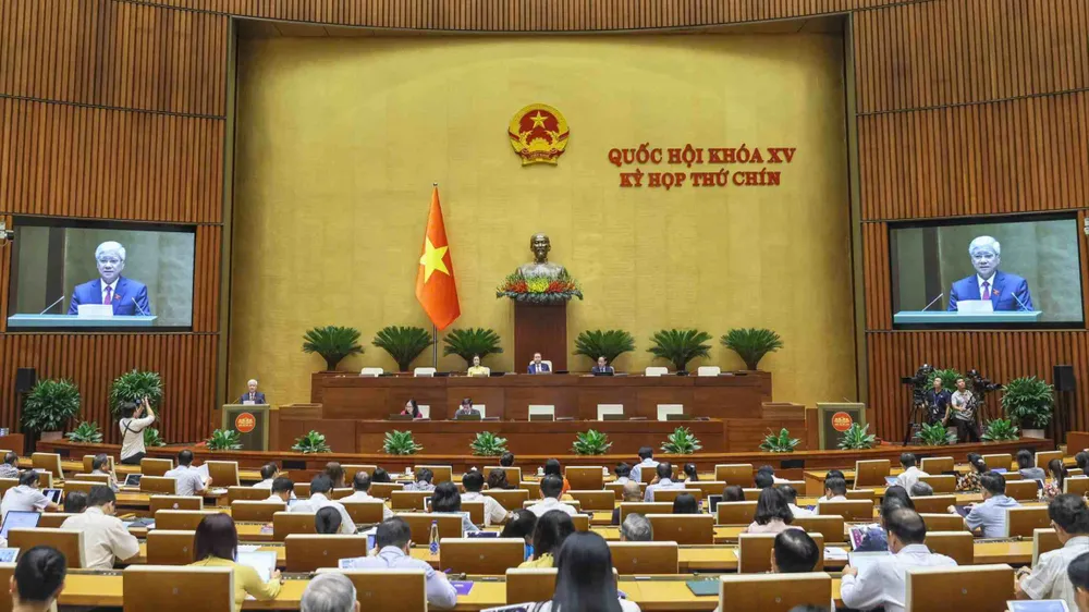 Quốc hội sáng 21-5. Ảnh: VIẾT CHUNG