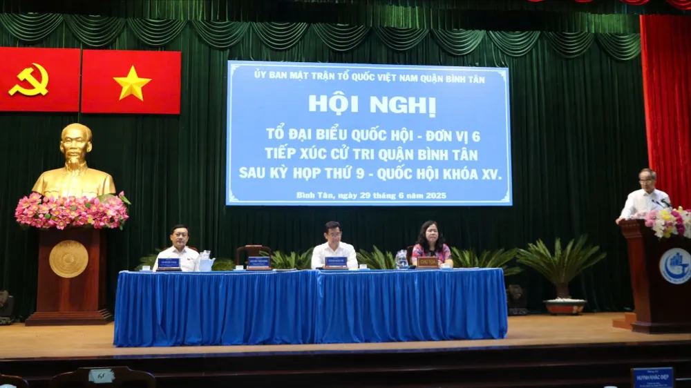 Tổ ĐBQH TPHCM, đơn vị 6 tiếp xúc cử tri quận Bình Tân