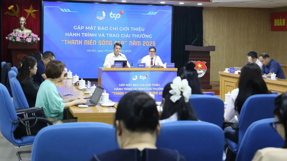 Trung ương Hội Liên hiệp Thanh niên Việt Nam tổ chức họp báo giới thiệu về hành trình và trao giải thưởng “Thanh niên sống đẹp” năm 2025