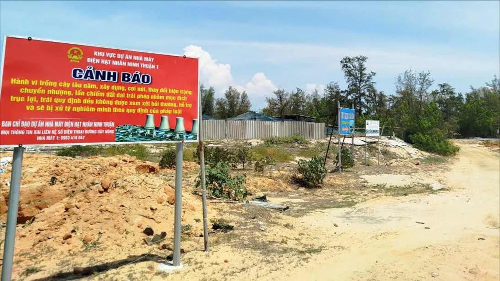 Khu vực dự kiến xây dựng khu tái định cư Dự án điện hạt nhân Ninh Thuận 1, xã Phước Dinh, tỉnh Khánh Hòa