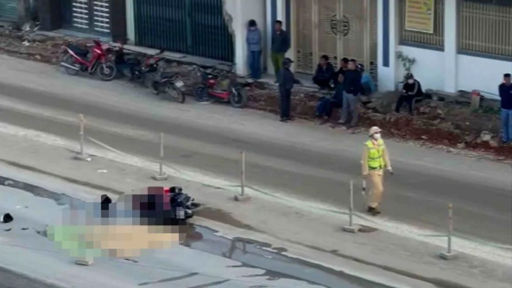 Khu vực hiện trường vụ tai nạn 