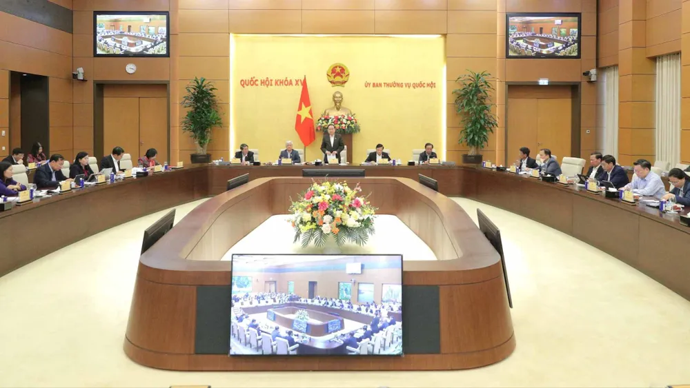Quang cảnh một phiên họp của Ủy ban Thường vụ Quốc hội