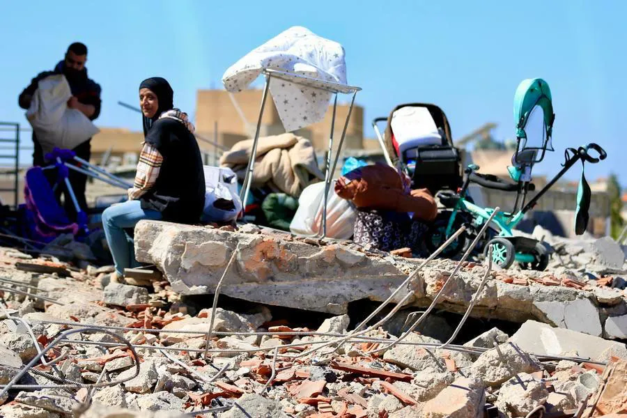 Cơ sở hạ tầng tại Sidon, Đông Nam Lebanon bị phá hủy (ẢNH: XINHUA)