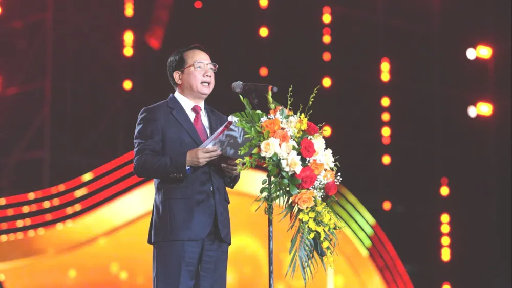 Đồng chí Trịnh Văn Quyết, Trưởng Ban Tuyên giáo và Dân vận Trung ương, phát biểu chỉ đạo tại Lễ khai mạc Liên hoan Phát thanh toàn quốc lần thứ XVII