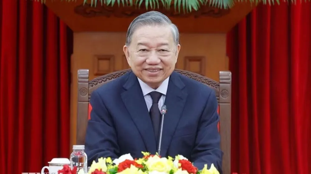 Tổng Bí thư, Chủ tịch nước Tô Lâm điện đàm với Thủ tướng Australia Anthony Albanese. Ảnh: TTXVN