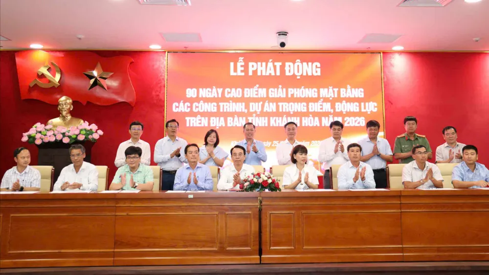 Phát động 90 ngày đêm cao điểm giải phóng mặt bằng các dự án trọng điểm tại tỉnh Khánh Hòa