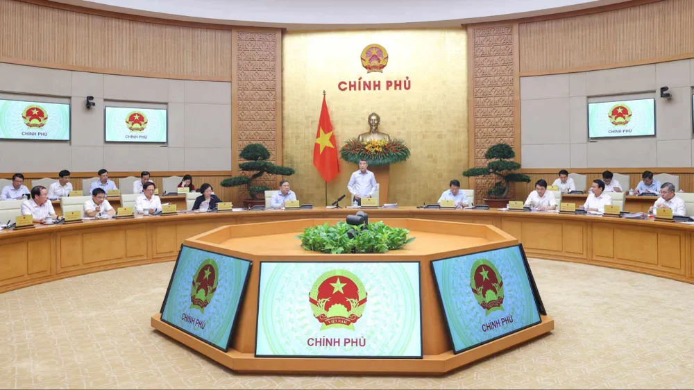 Phiên họp Chính phủ. Ảnh: VGP