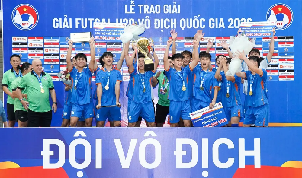 U20 Thái Sơn Nam TPHCM trở thành tân vô địch Giải futsal U20 quốc gia
