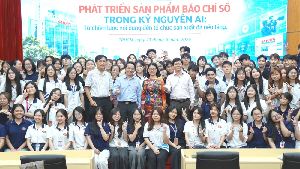 Hơn 150 sinh viên báo chí thăm và giao lưu tại Báo Sài Gòn Giải Phóng