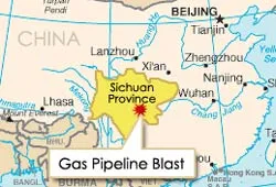 Nổ đường ống gas ở Tứ Xuyên, 9 người chết