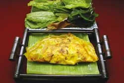 Bánh xèo trứng… đà điểu