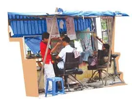 Cắt tóc vỉa hè