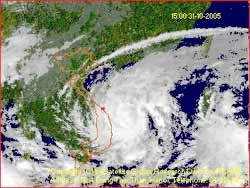 Bão số 8 đã suy yếu một ít.