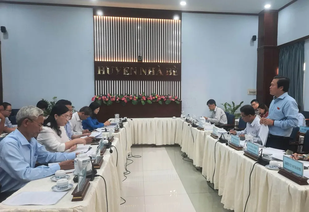 Trưởng Ban Văn hóa - Xã hội, HĐND TPHCM Cao Thanh Bình phát biểu kết luận buổi khảo sát