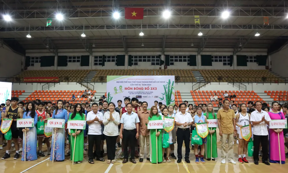 Môn bóng rổ Đại hội TDTT TPHCM thu hút 42 đội bóng tham dự. Ảnh: NGUYỄN ANH