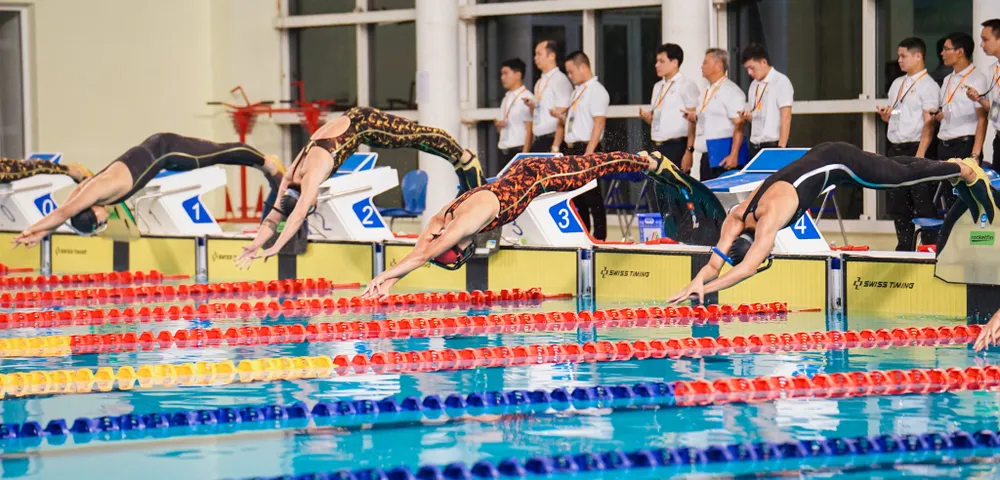 Đội tuyển lặn TPHCM giữ vững thành tích nhất toàn đoàn qua 4 kỳ đại hội toàn quốc. Ảnh: HCMC FINSWIMMING