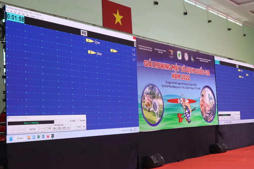 Kết quả hiển thị trên bảng điện tử. Ảnh: NGUYỄN ANH