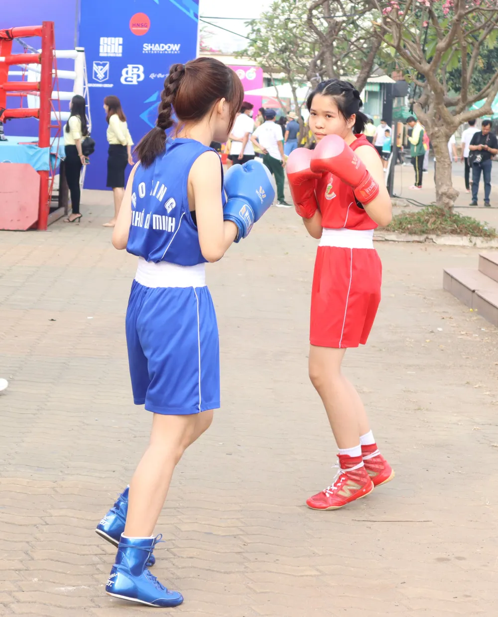 Đội tuyển boxing TPHCM tham gia biểu diễn tại sự kiện. Ảnh: THANH TÙNG