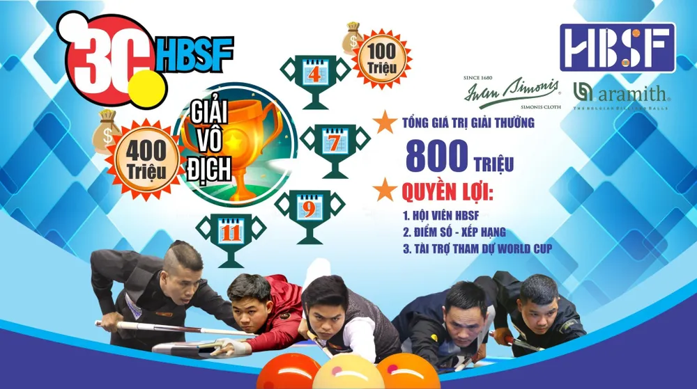 Trong tháng 4 tới, giải đấu cúp Tour 1 do HBSF tổ chức sẽ chính thức diễn ra