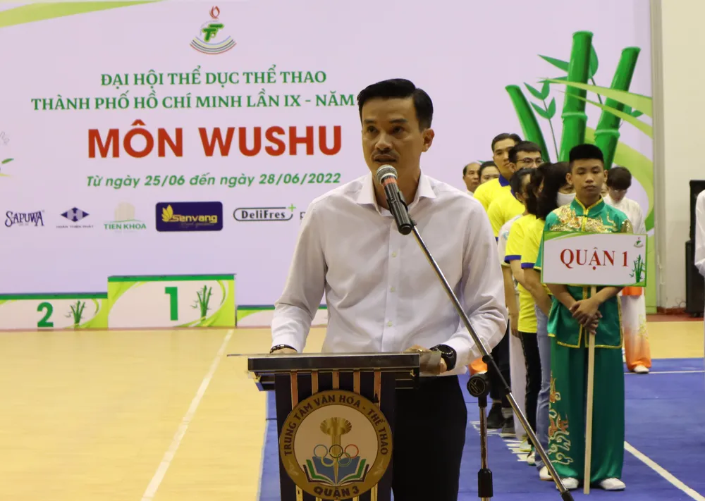 Phó Giám đốc Sở VH-TT TPHCM Nguyễn Nam Nhân đã có những chia sẻ về sự phát triển của thể thao thành phố. Ảnh: THANH TÙNG