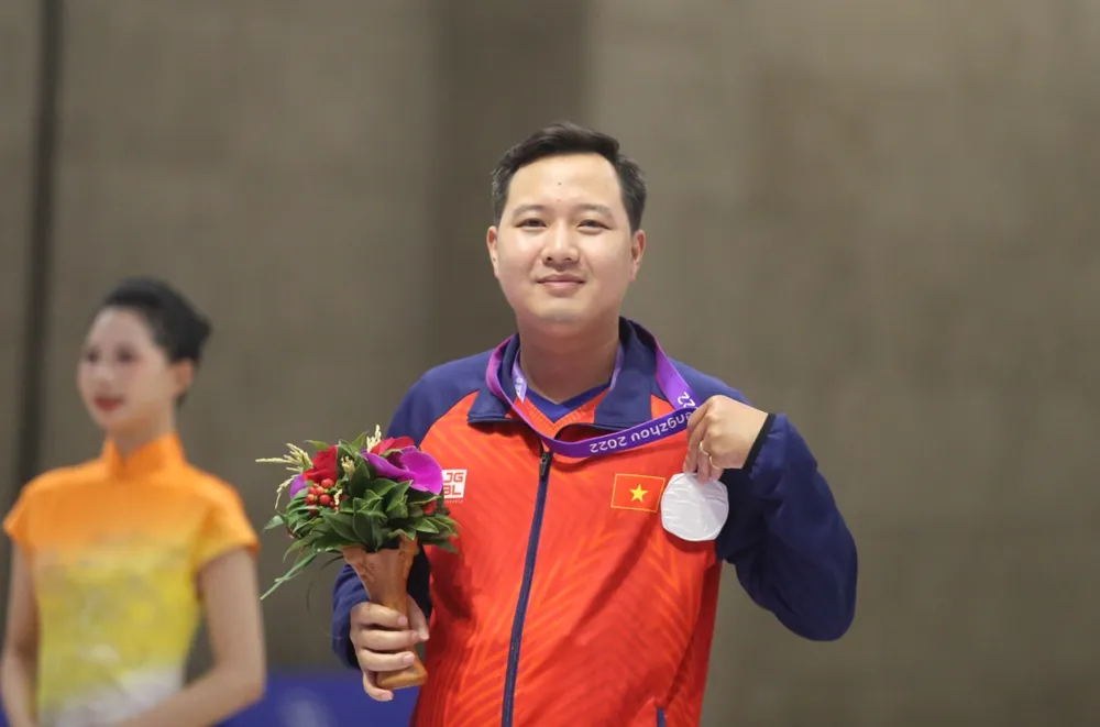 Hữu Vương mang về tấm HCB đầu tiên cho Việt Nam tại Asiad 19. Ảnh: H.Đ 