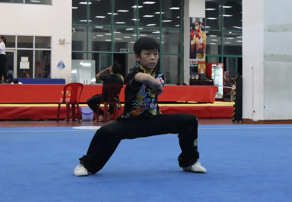 Các tài năng wushu sớm được phát hiện tại các giải dành cho học sinh. Ảnh: THANH TÙNG