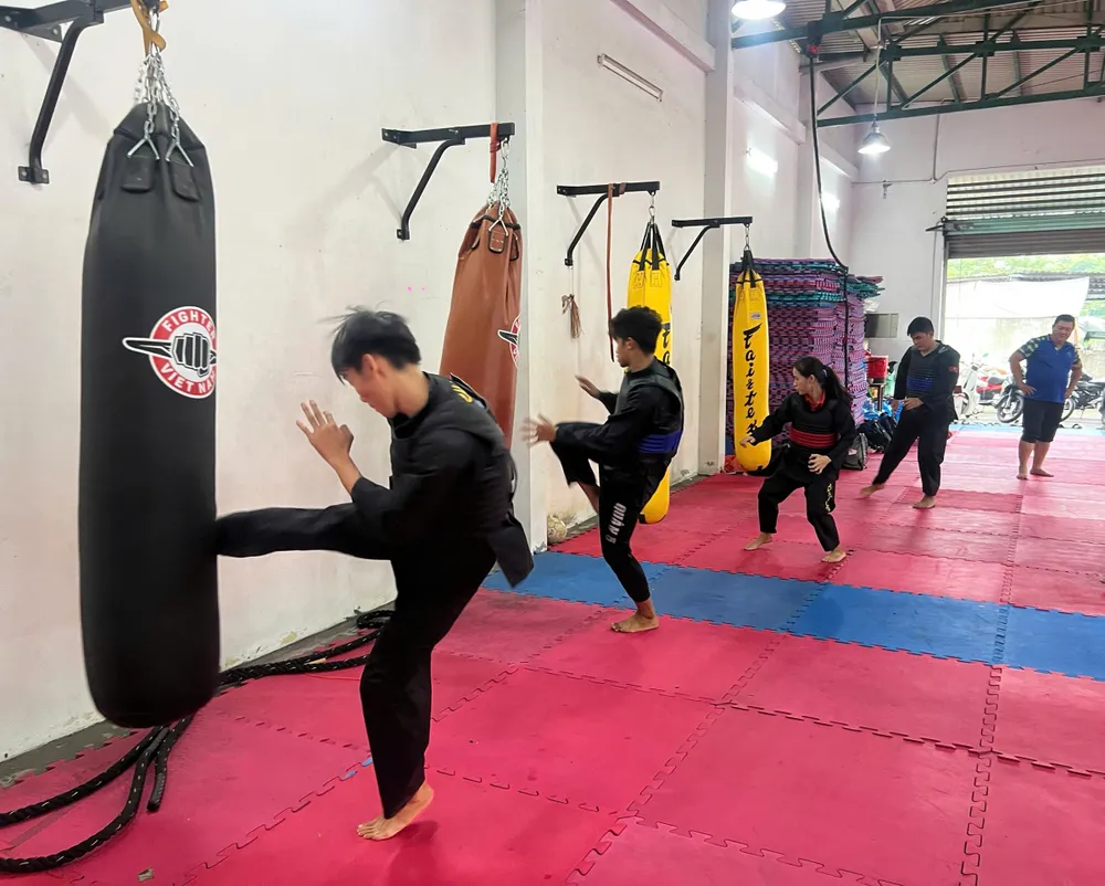 Đội tuyển pencak silat TPHCM tập trung tập luyện trong chu kỳ mới. Ảnh: THANH QUỐC 