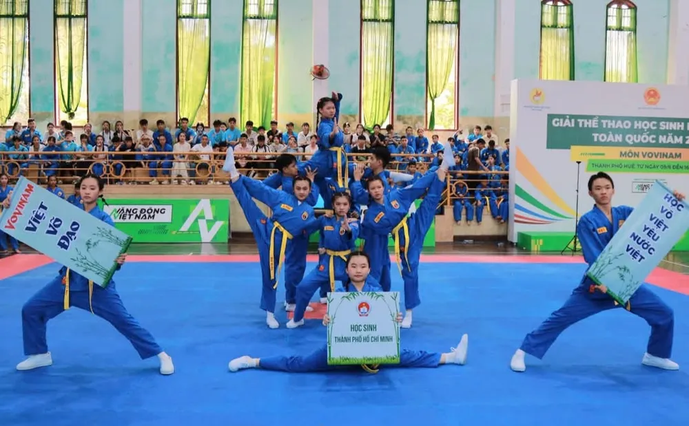 Đội tuyển Vovinam TPHCM dẫn đầu tại giải