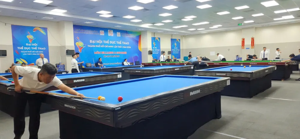 Gần 200 tuyển thủ tranh tài ở môn billiards và snooker 