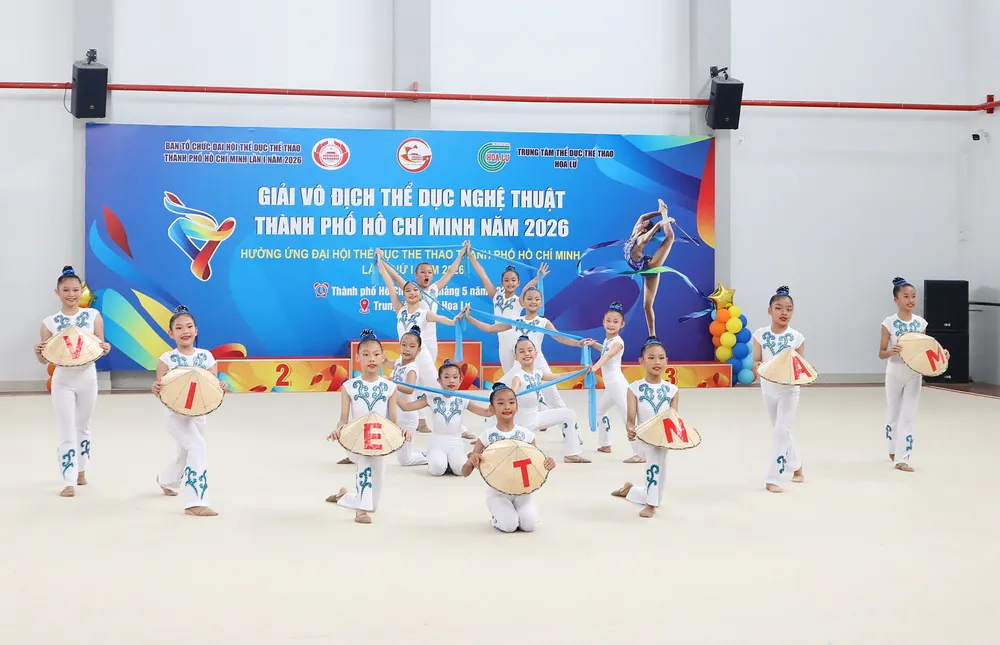 Nội dung Gymdance lần đầu tiên đưa vào thi đấu tại Việt Nam. Ảnh: THANH TÙNG 