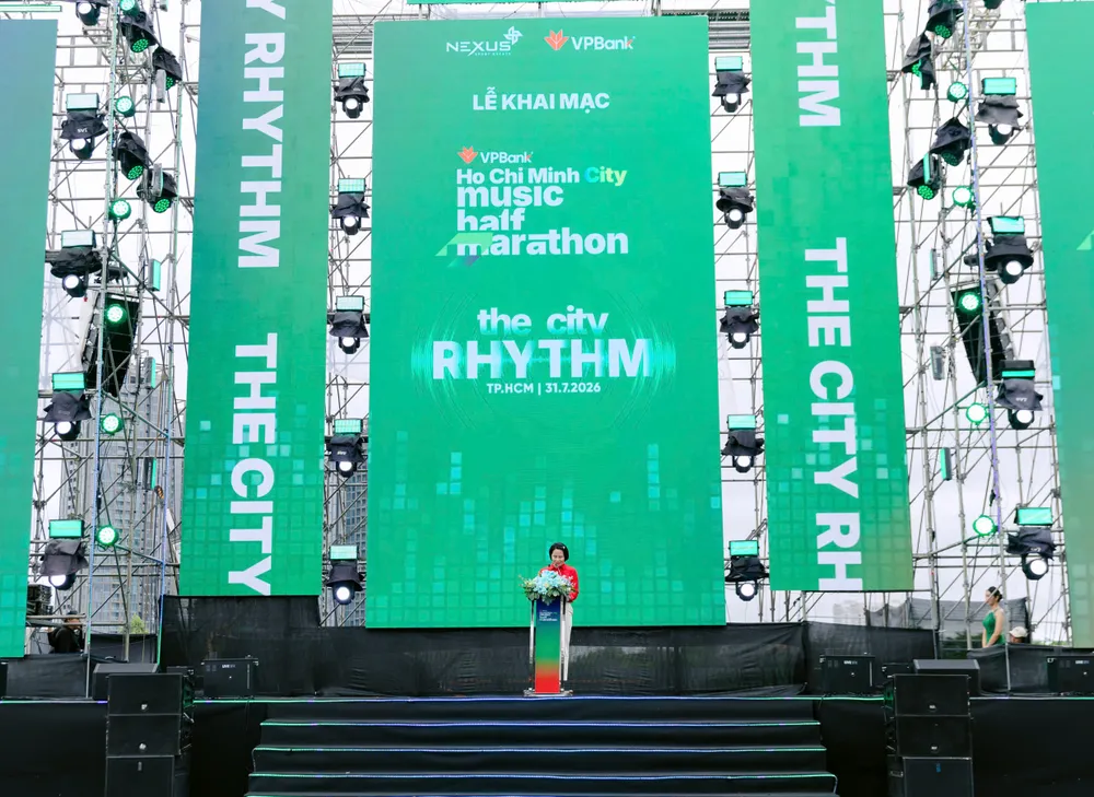 Giải chạy VPBank Ho Chi Minh City Music Half Marathon 2026 chính thức khai mạc. Ảnh: BTC