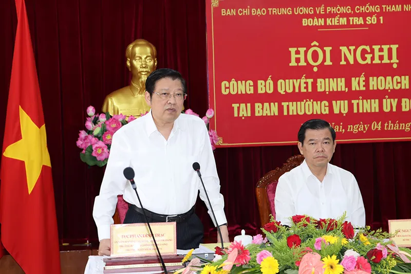 Ban Chỉ đạo Trung ương về phòng, chống tham nhũng, tiêu cực kiểm tra 16 đơn vị tại Đồng Nai ảnh 1
