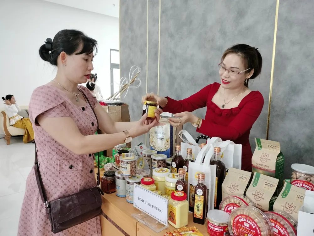 Gian hàng của tỉnh Bình Phước tại triển lãm