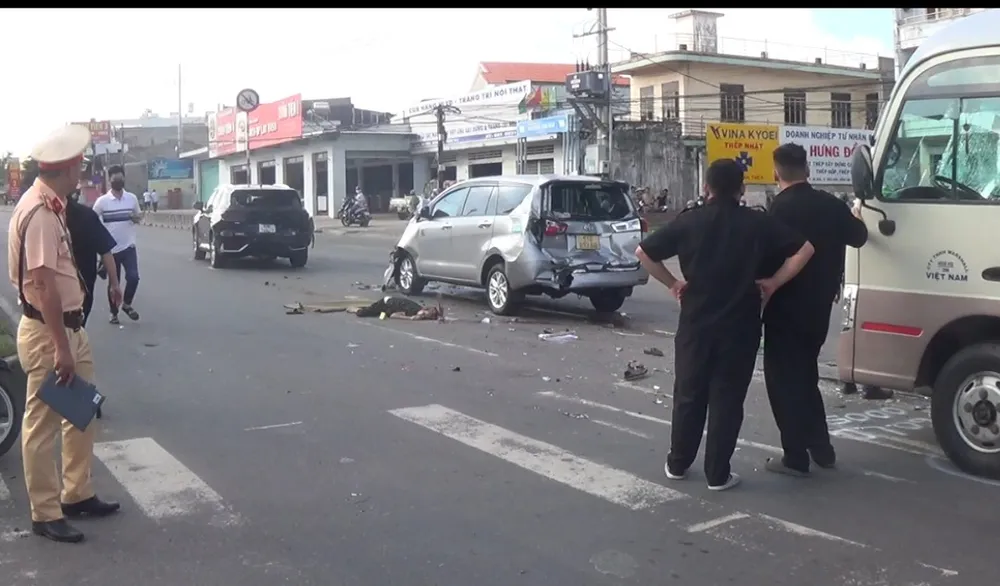 Hiện trường vụ tai nạn giao thông